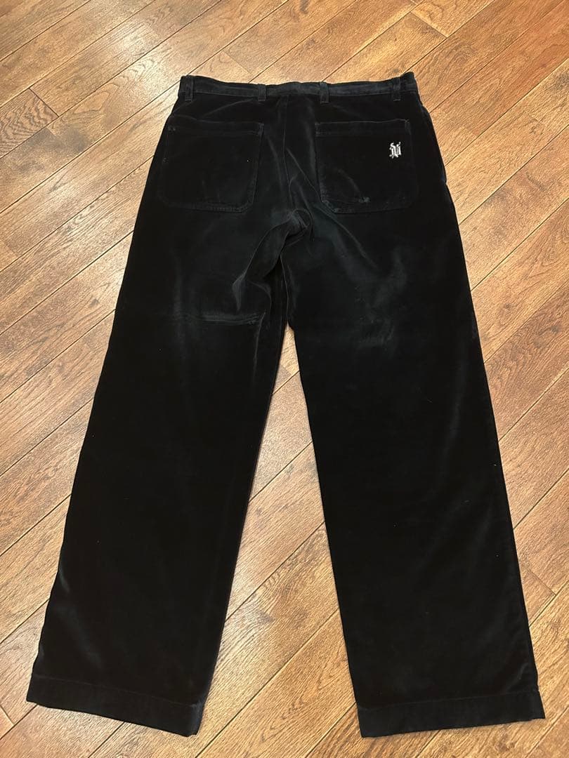 VERSACE ベロア スラックス 黒 BLACK