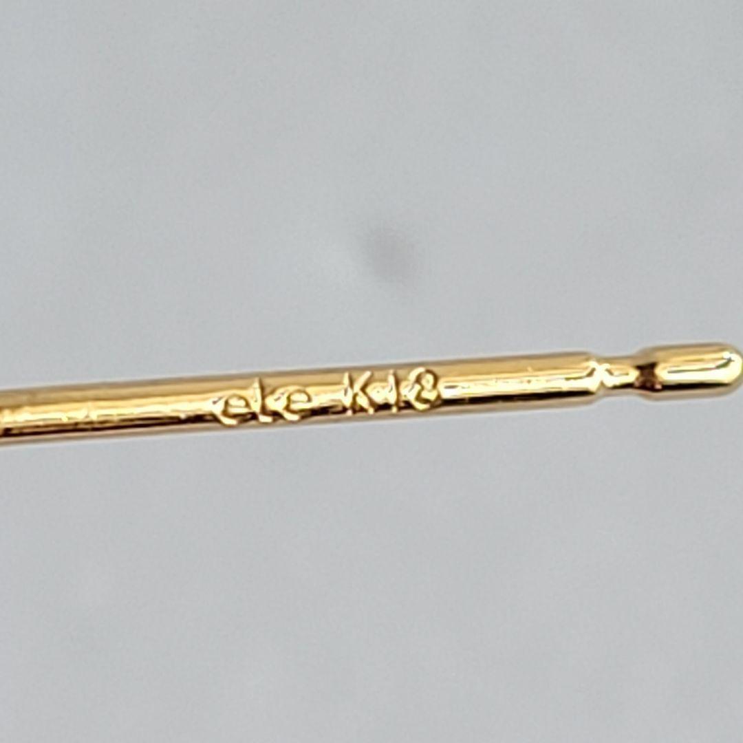 エテ K18YG ダブルライン フープ ピアス