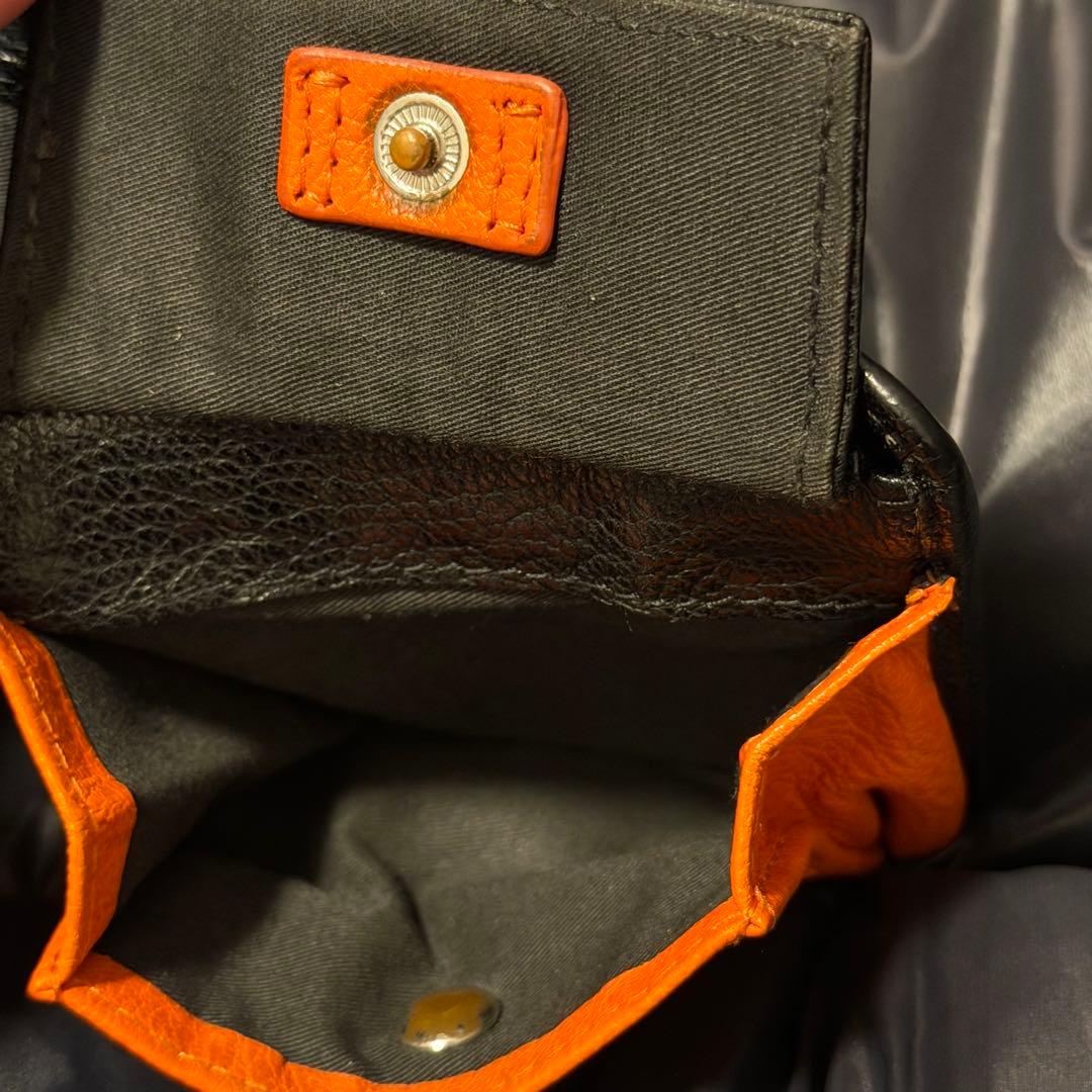 【美品】 DIESEL （ディーゼル） レザー（本革） 二つ折り財布 ブラック