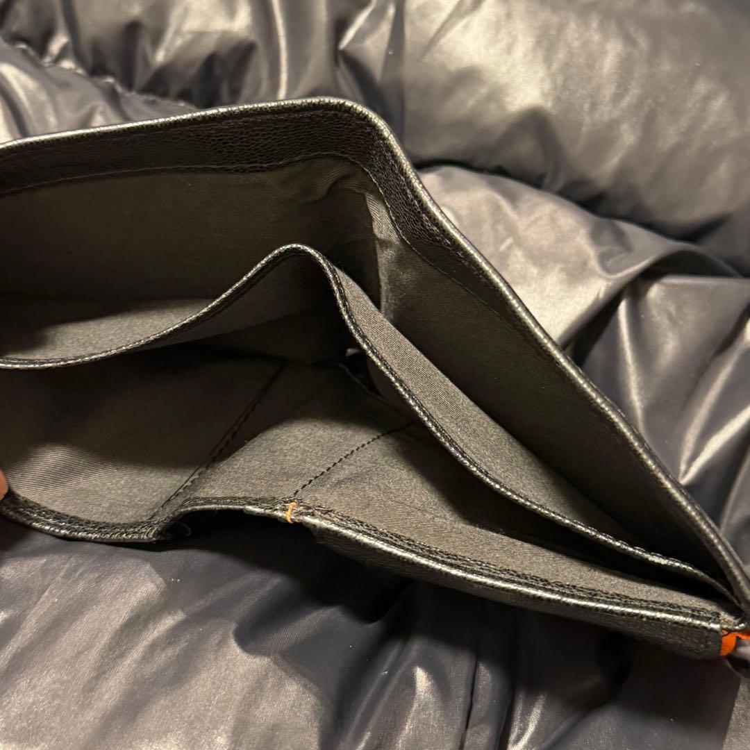 【美品】 DIESEL （ディーゼル） レザー（本革） 二つ折り財布 ブラック