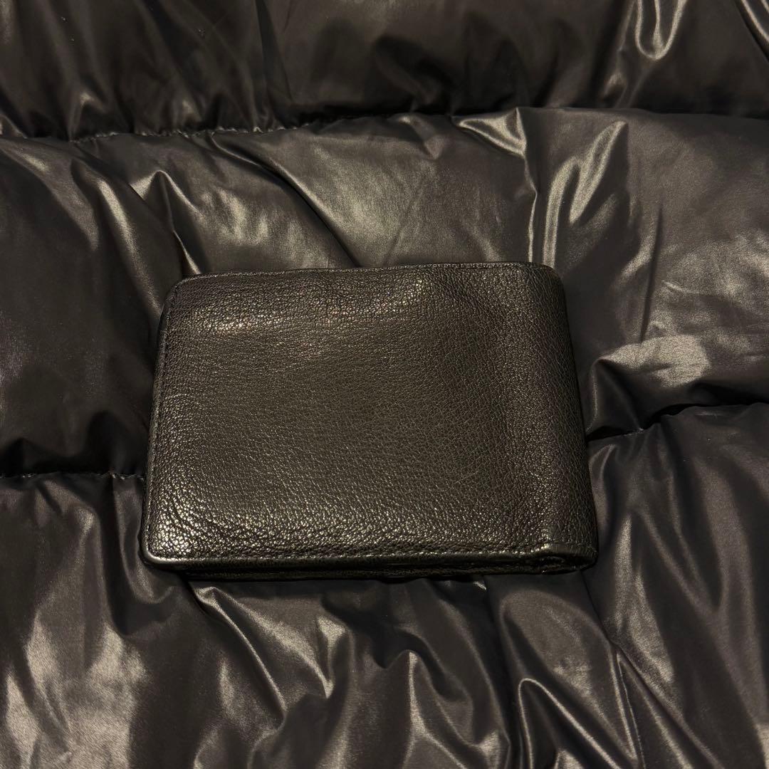 【美品】 DIESEL （ディーゼル） レザー（本革） 二つ折り財布 ブラック