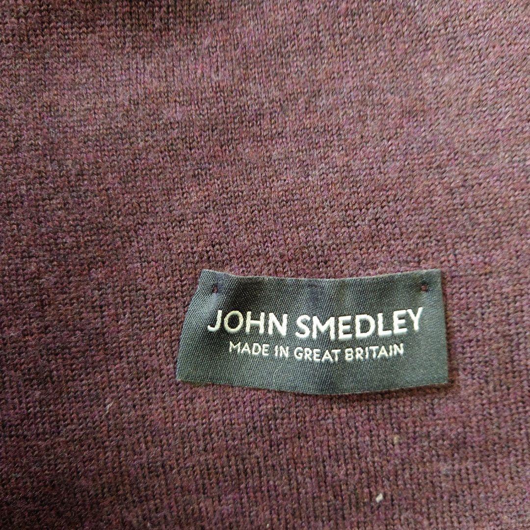 JOHN SMEDLEY マフラー 100%メリノウール パープル ユニセックス