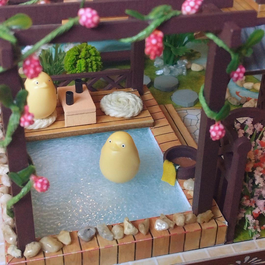 ドールハウス完成品【和風旅館】LEDライト、オルゴール、ケース、ミニフィギュア付