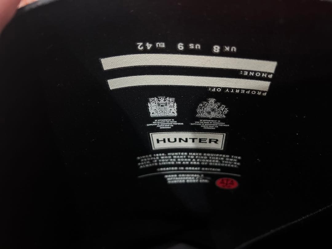HUNTER メンズオリジナルタルブーツ UK 8