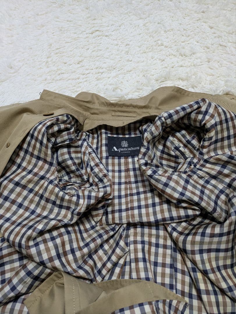 アクアスキュータム　トレンチコート　ライナー付き　ベルト　サイズ6