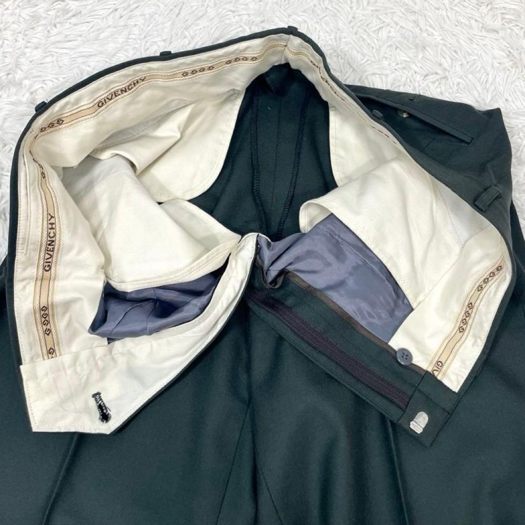 美品✨ジバンシー スーツ セットアップ ダブル 裏地総柄 ロゴ刺繍 カーキ