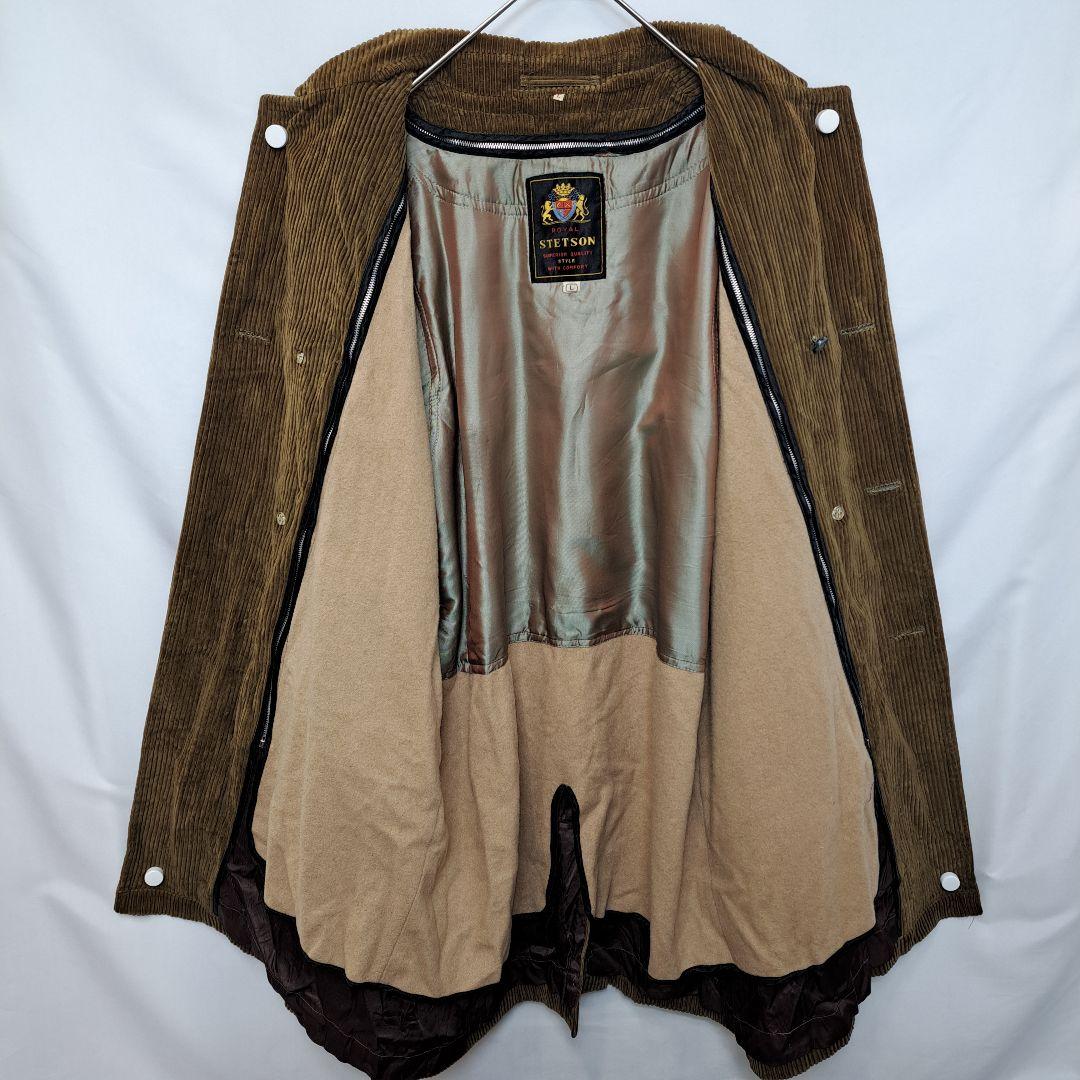 【海外古着】コーデュロイコート　太畝　ライナー付き　コート　ヴィンテージ