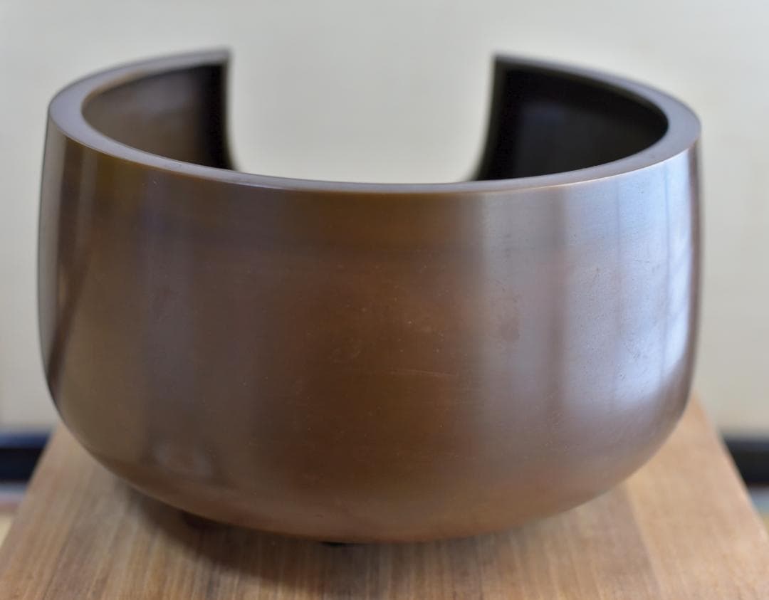 値下げ、鋳銅　秀山作　道安型風炉4点組　囲炉裏、ヒ－タ－　お茶道具/共箱