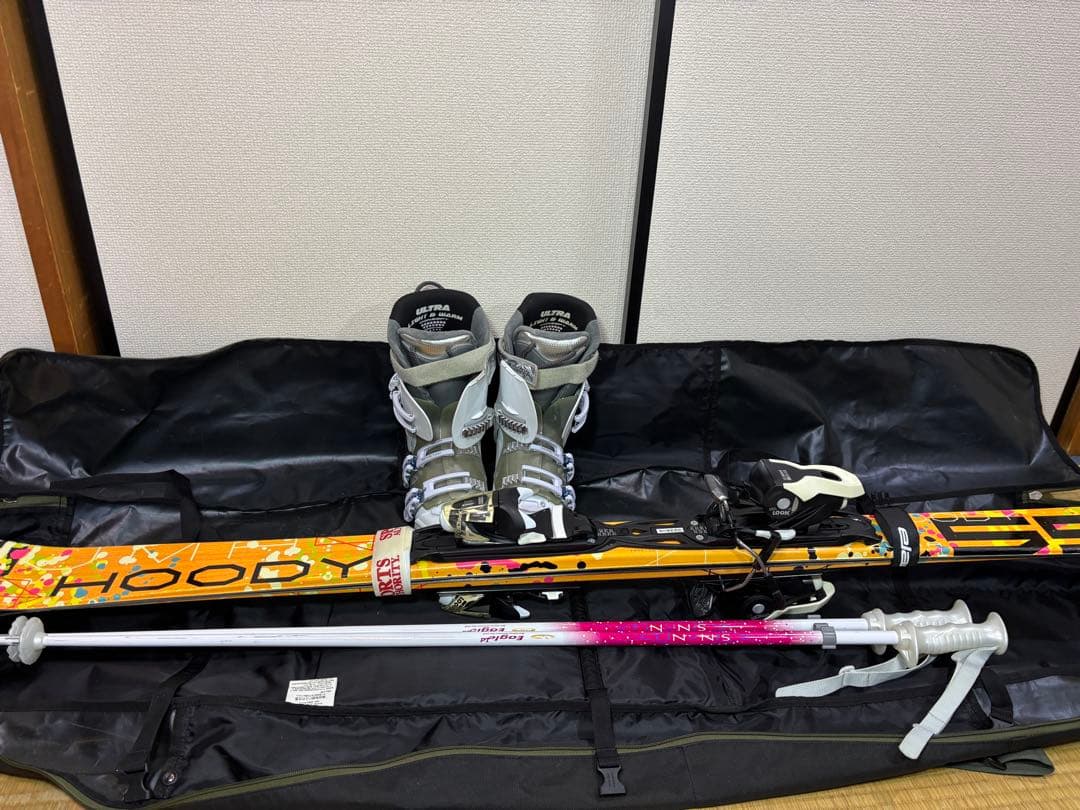 【引退品】スキー板 男女ペア ブーツ等一式