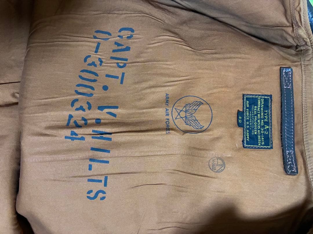 REAL McCOY'S A-2スティーブマックイーンモデル　サイズ42