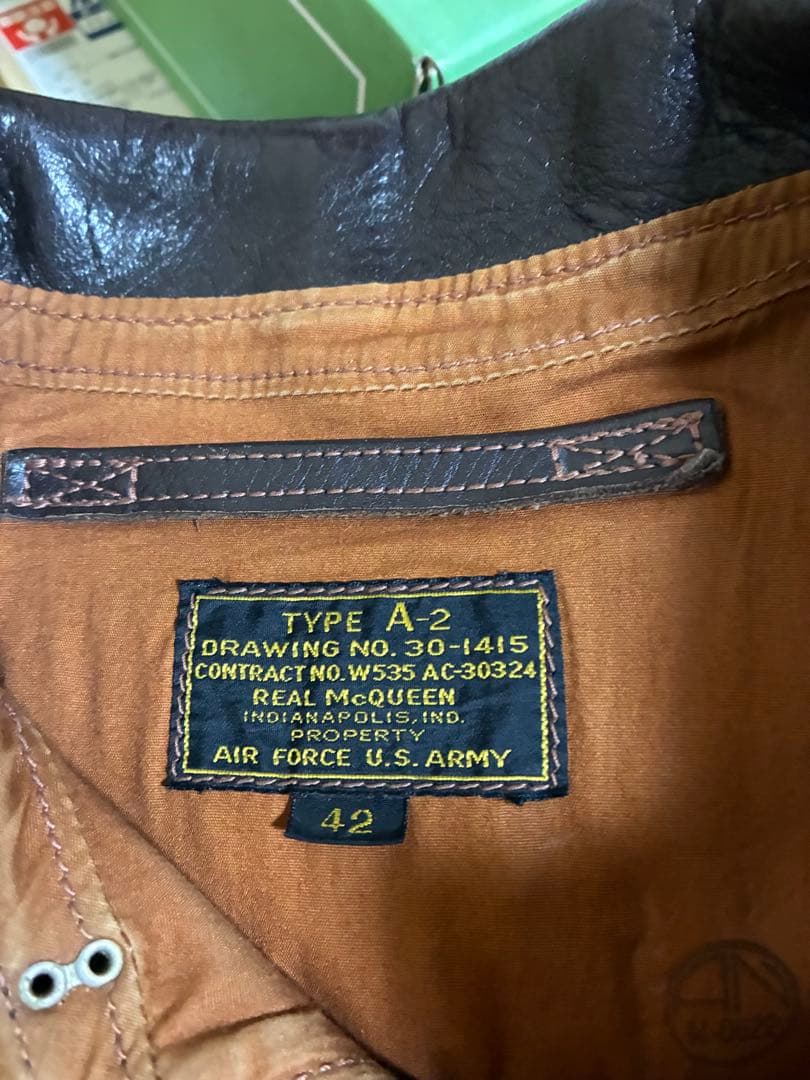 REAL McCOY'S A-2スティーブマックイーンモデル　サイズ42