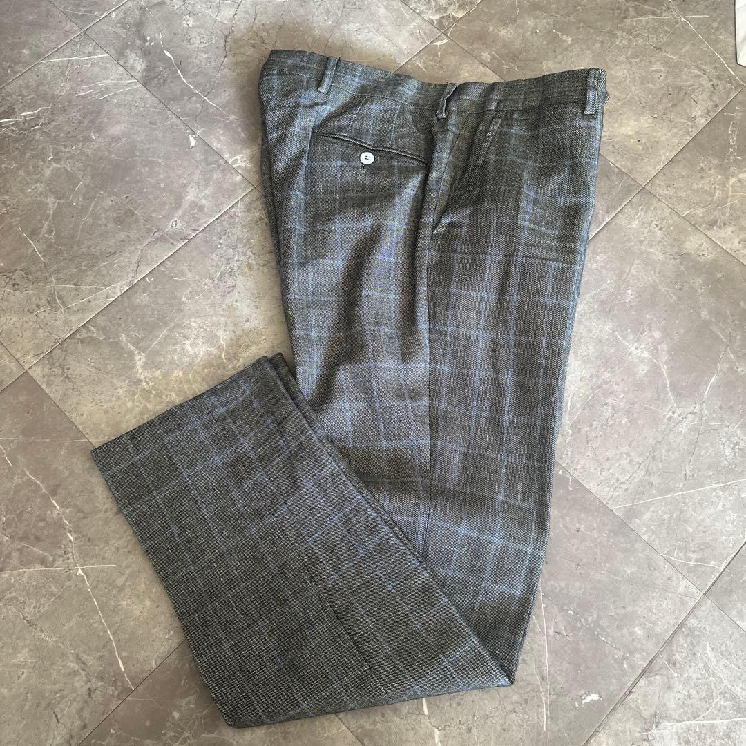 Stile Latino グレー系チェックジャケット&パンツセット　サイズ48
