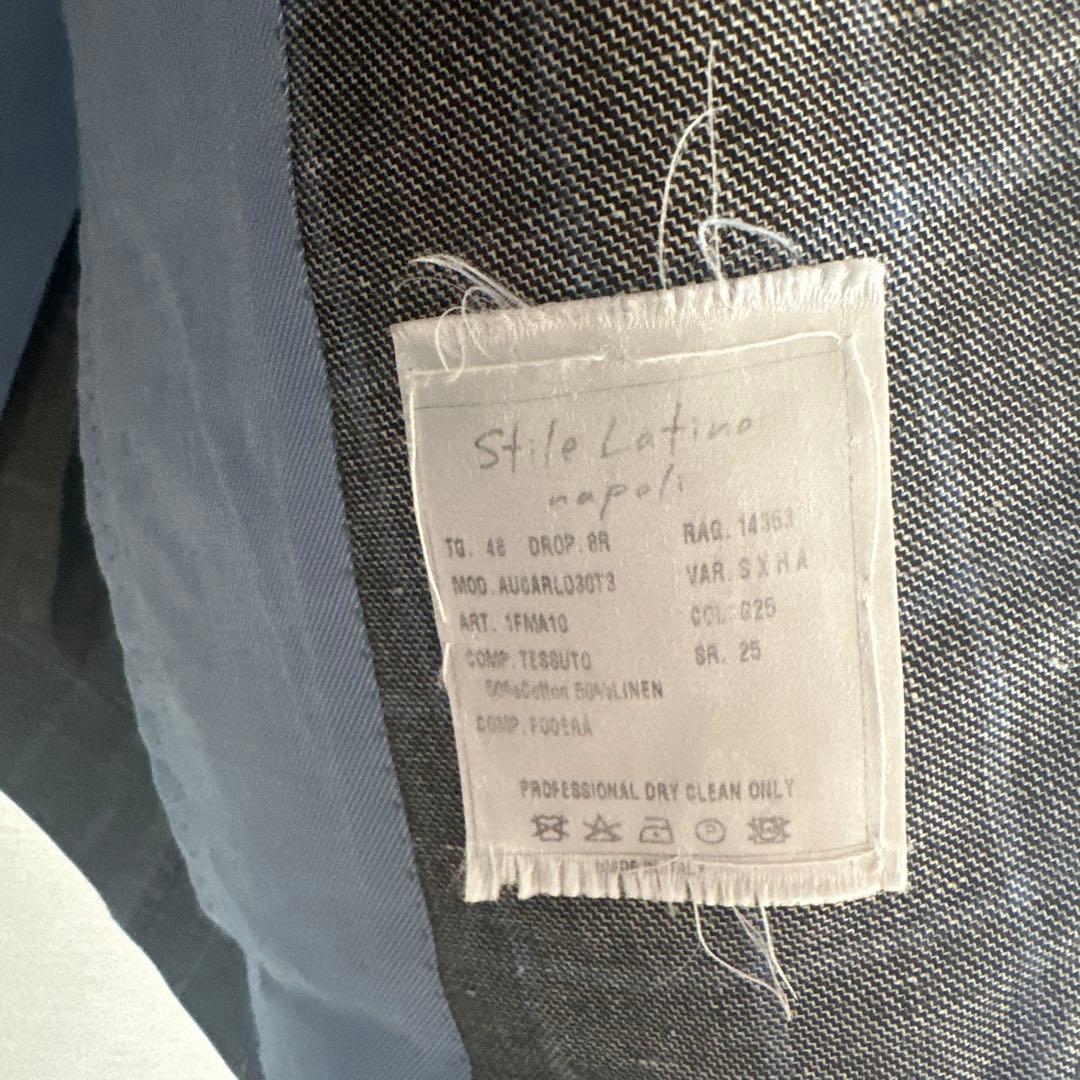 Stile Latino グレー系チェックジャケット&パンツセット　サイズ48