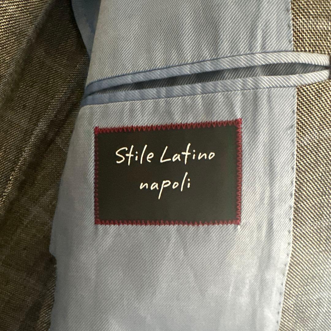 Stile Latino グレー系チェックジャケット&パンツセット　サイズ48
