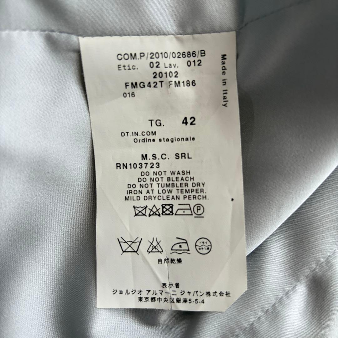 【極美品✨】アルマーニコレツォーニ ジャガードジャケット フォーマル42シルバー