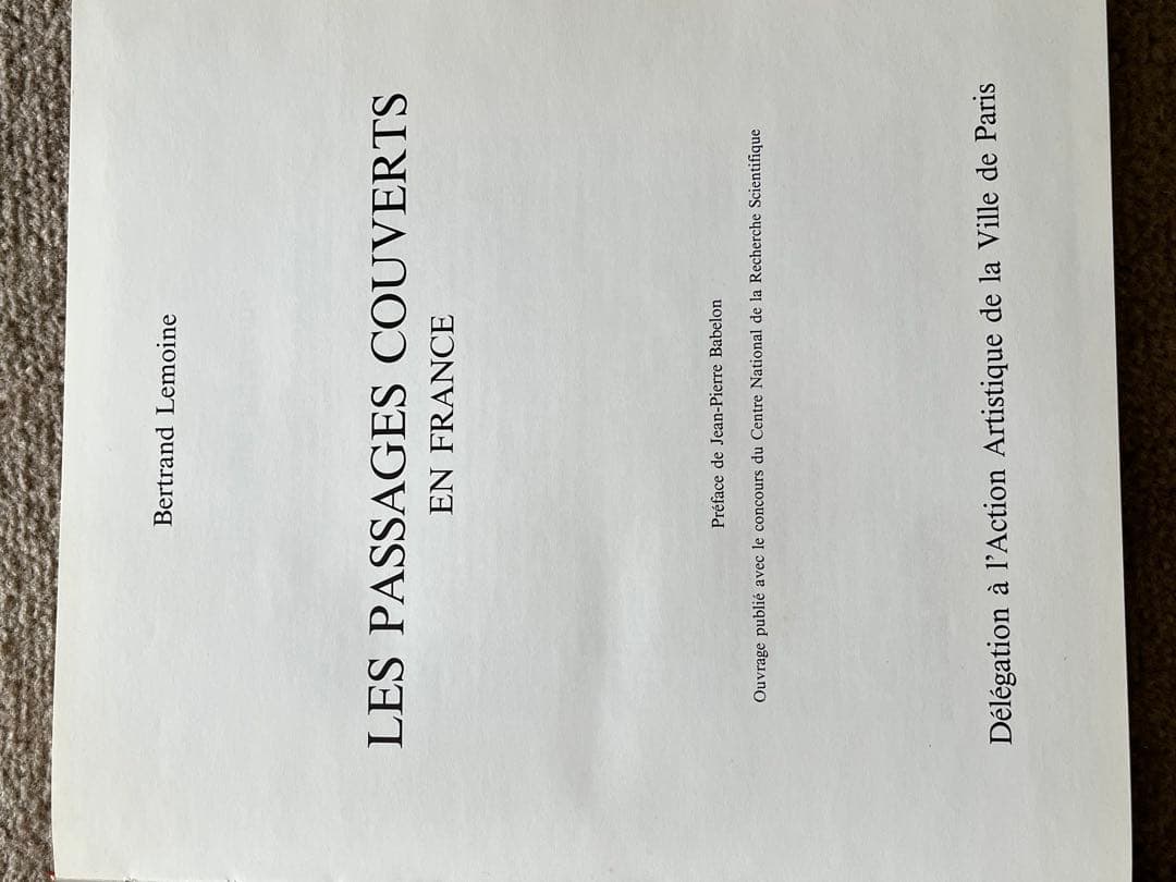 アート・デザイン・音楽 LES PASSAGES COUVERTS Bertrand Lemoine