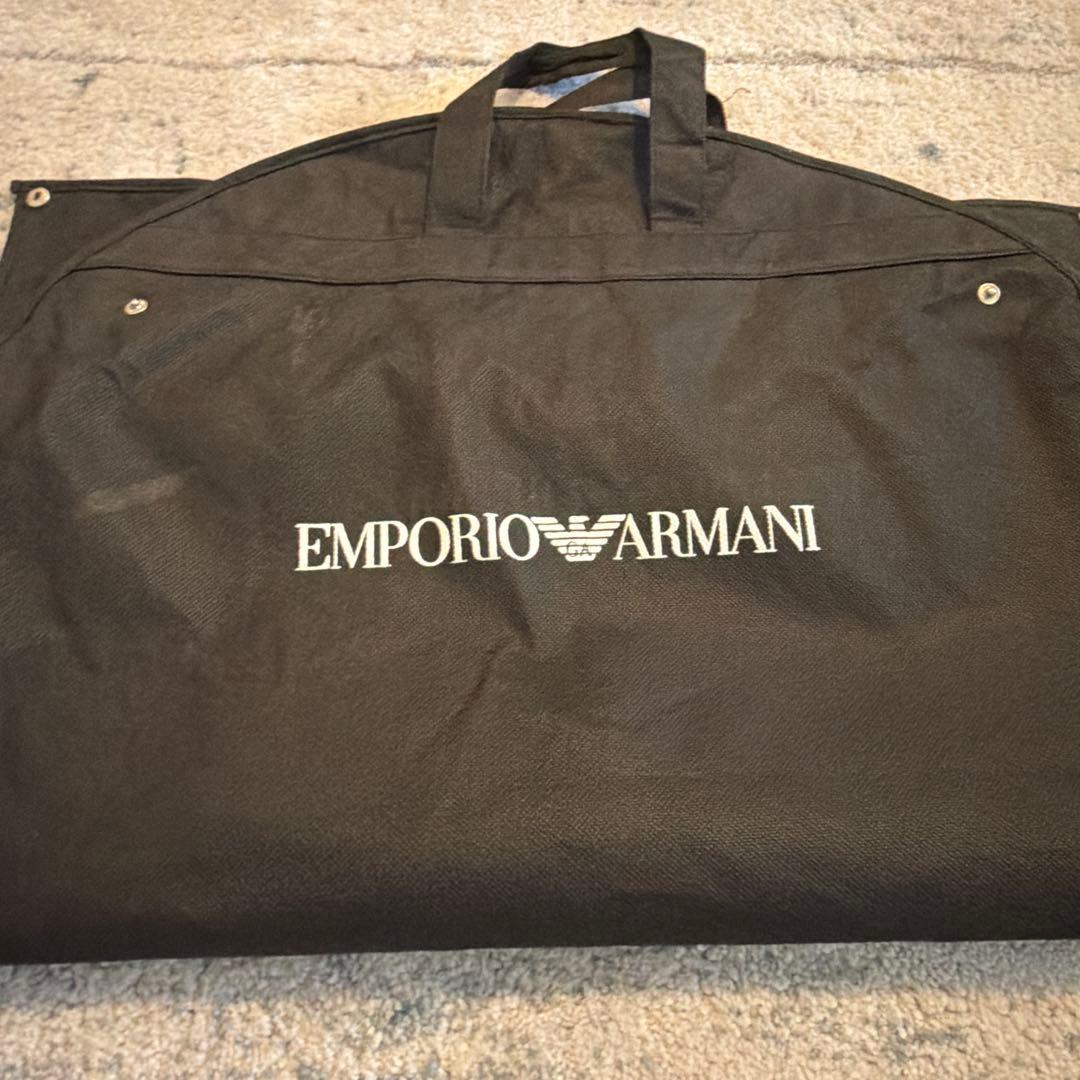 EMPORIO ARMANI 黒 シングルブレストスーツ52/50 カバー付き