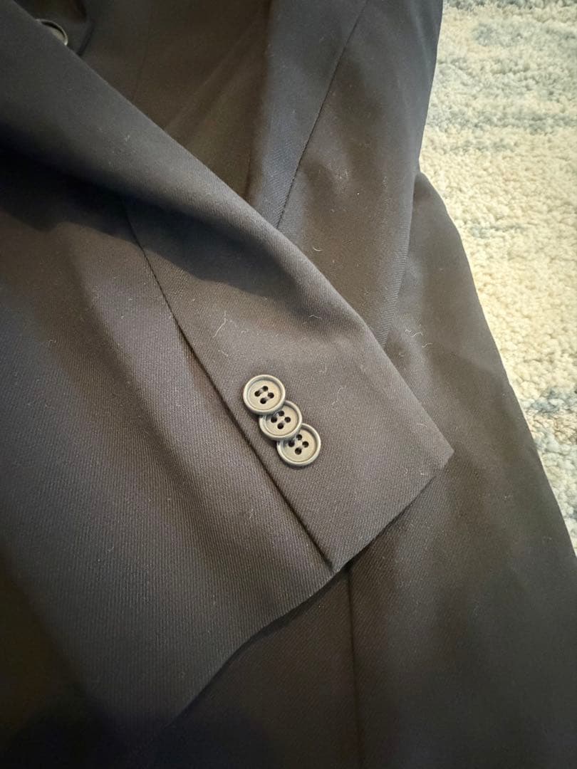 EMPORIO ARMANI 黒 シングルブレストスーツ52/50 カバー付き