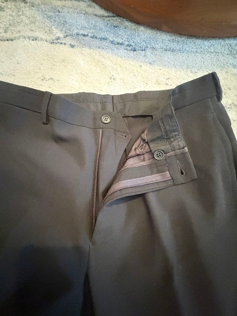 EMPORIO ARMANI 黒 シングルブレストスーツ52/50 カバー付き