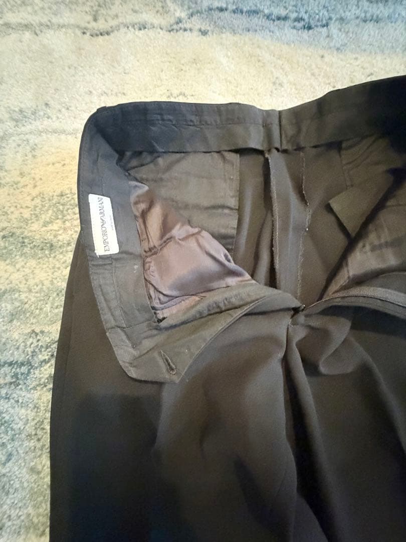 EMPORIO ARMANI 黒 シングルブレストスーツ52/50 カバー付き