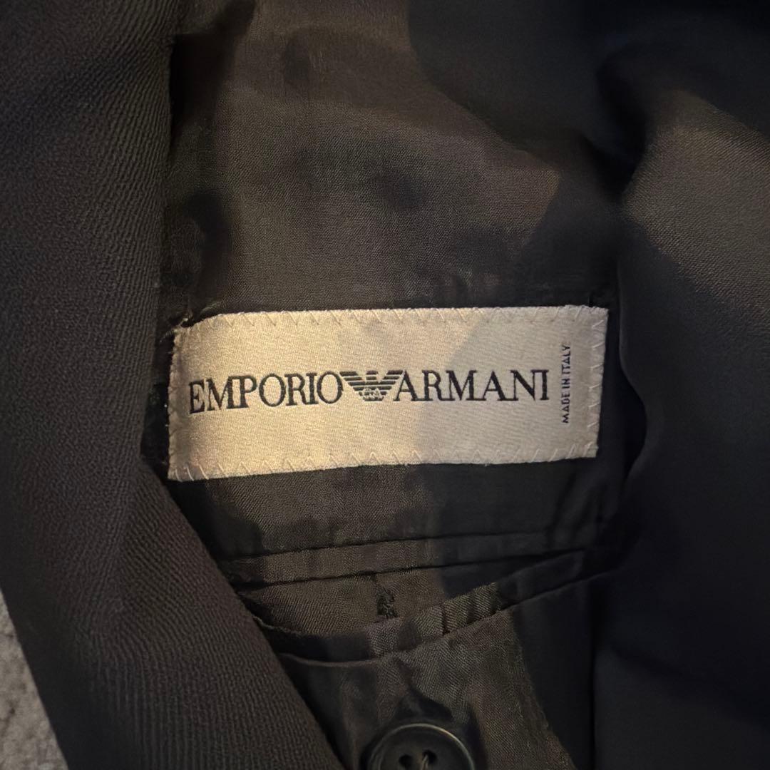 EMPORIO ARMANI 黒 シングルブレストスーツ52/50 カバー付き