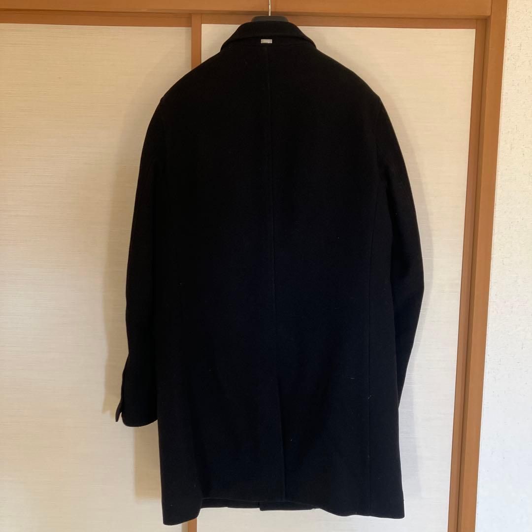 定価13万　HERNO ブラック チェスターコート　黒　50
