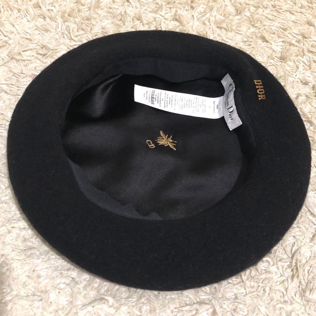 未使用級✨ディオール　ロゴチャームベレー帽　グラデーション ウール　レディース