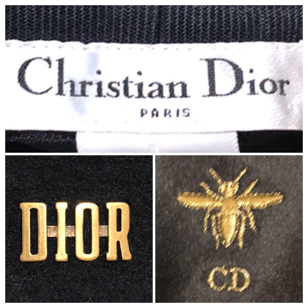 未使用級✨ディオール　ロゴチャームベレー帽　グラデーション ウール　レディース