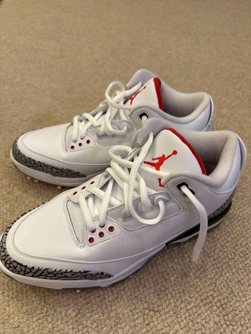 Air Jordan 3 ホワイト/レッド スニーカー