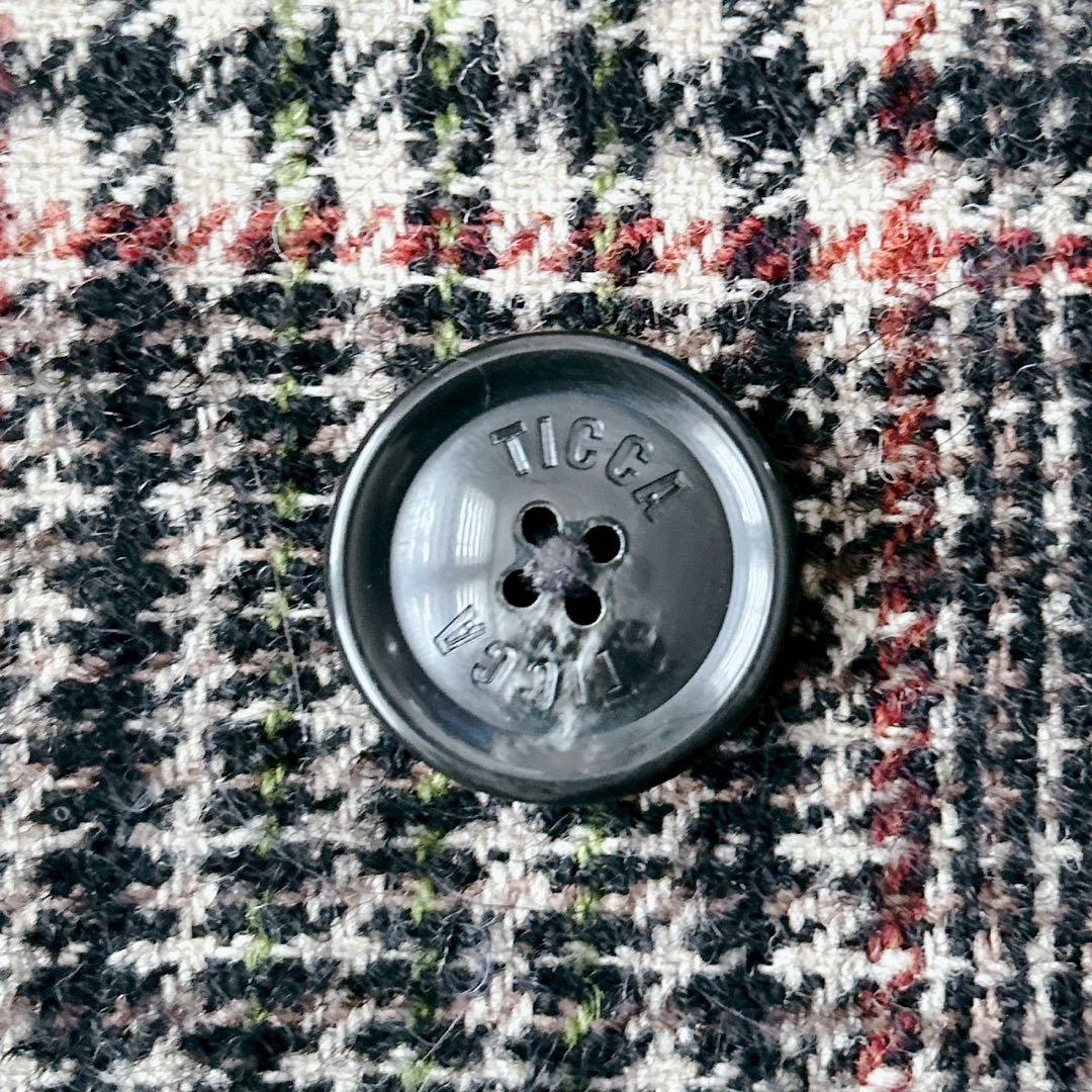 別注✨ TICCA チェックテントコート　ロング　ダブルブレスト　モヘヤアルパカ