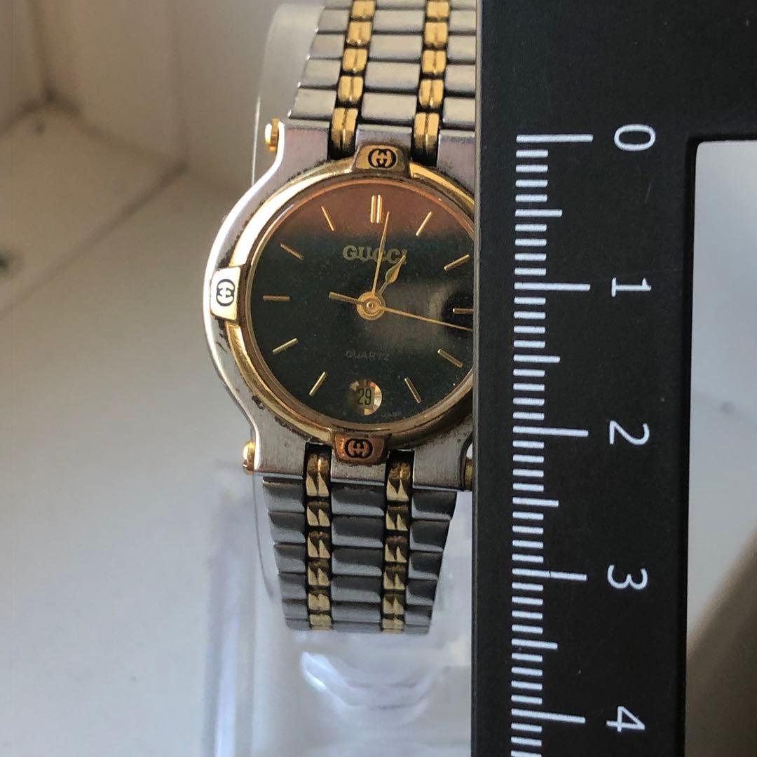GUCCI アナログ腕時計 グレー/シルバー/ゴールド