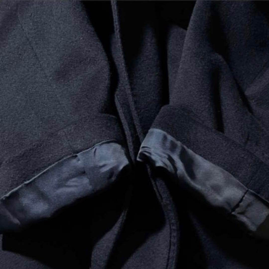 26万 XXL カシミヤ 100% バルマカーン コート コロンボ ネイビー