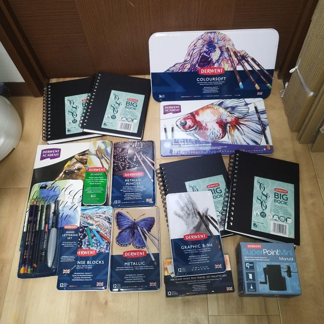 【15点まとめ売り】DERWENT 色鉛筆 スケッチブックなど 未使用