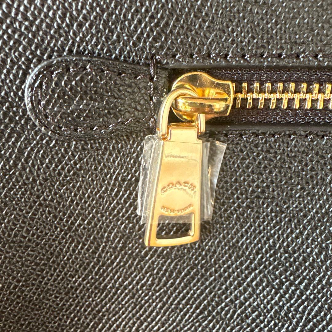 COACH ブラック レザートートバッグ