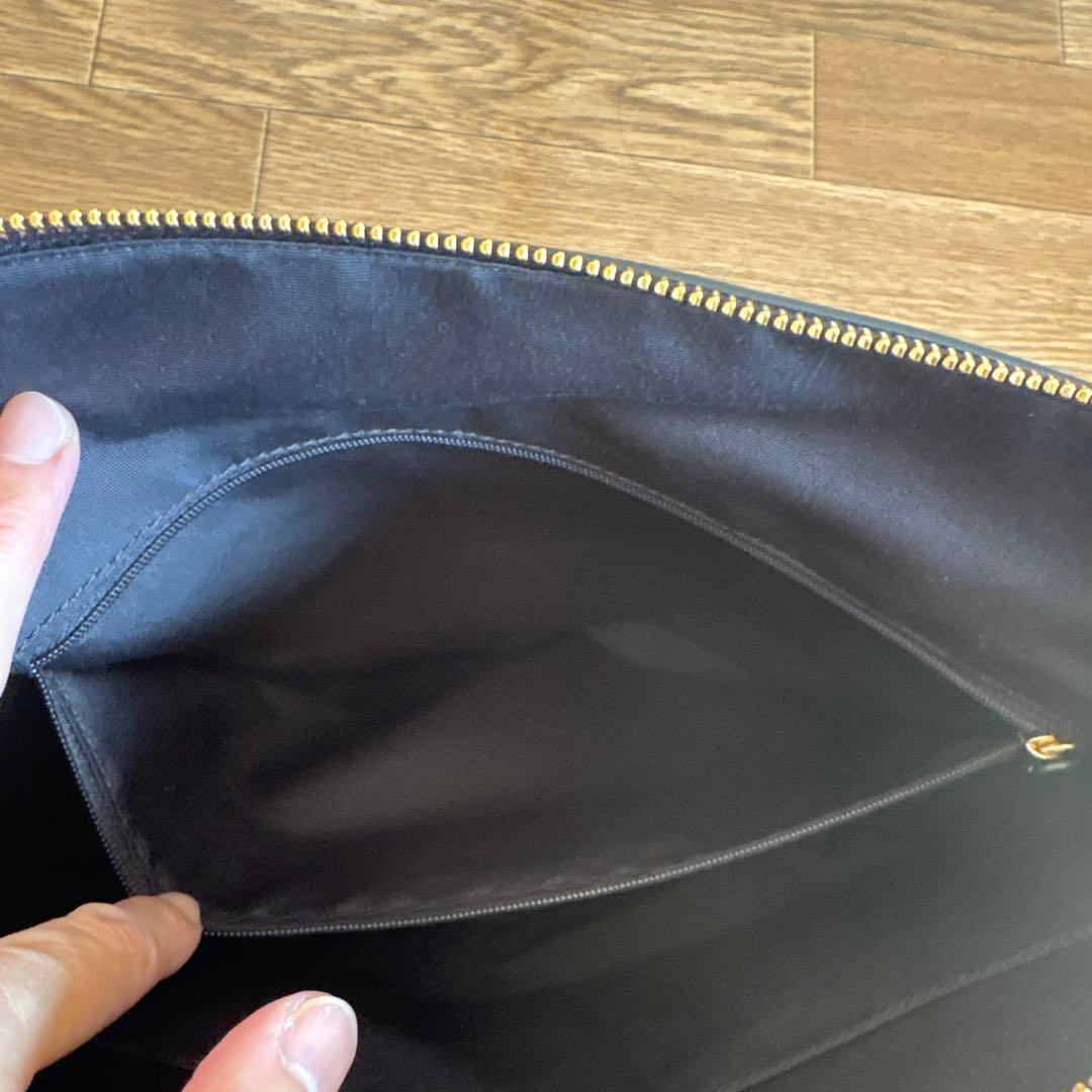 COACH ブラック レザートートバッグ