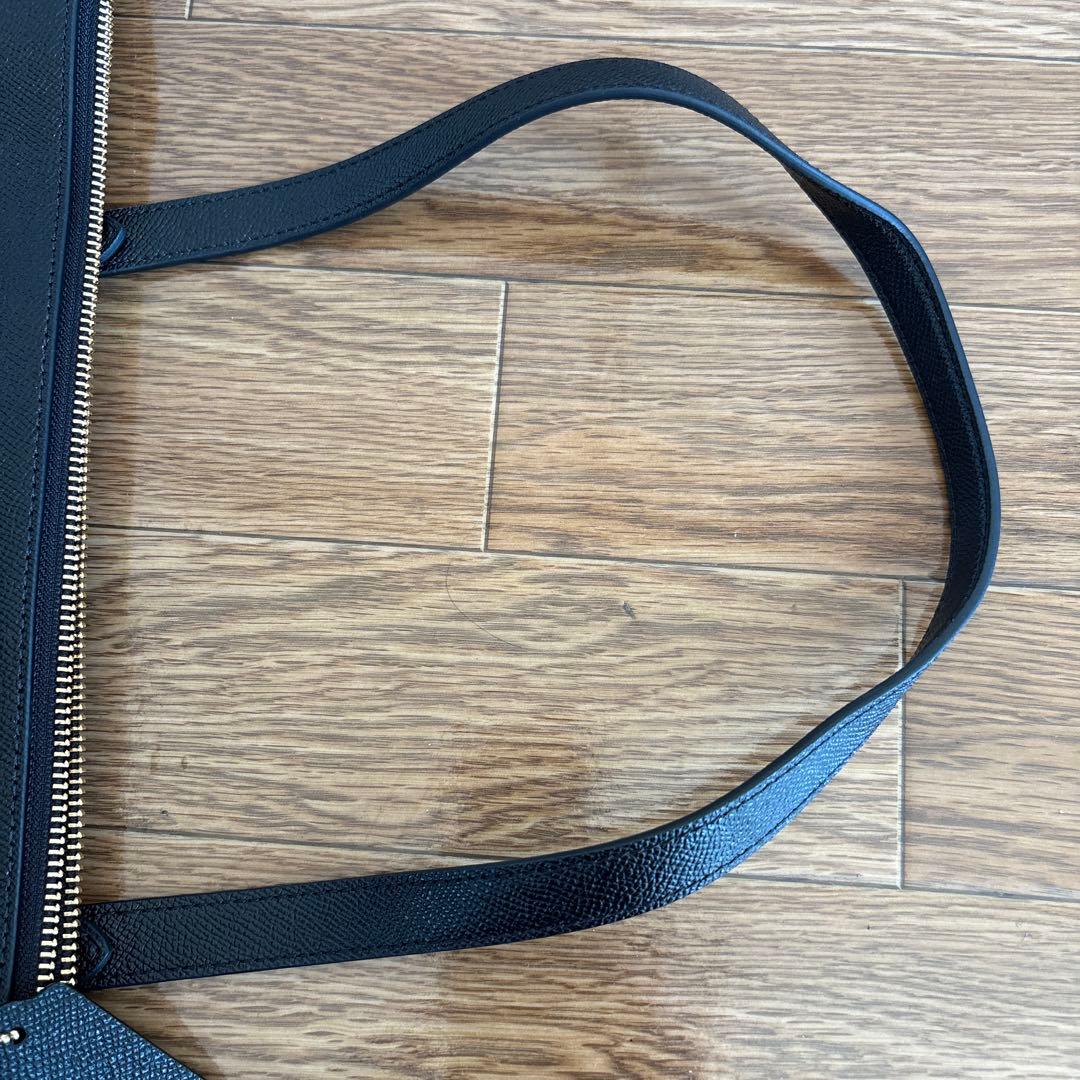 COACH ブラック レザートートバッグ