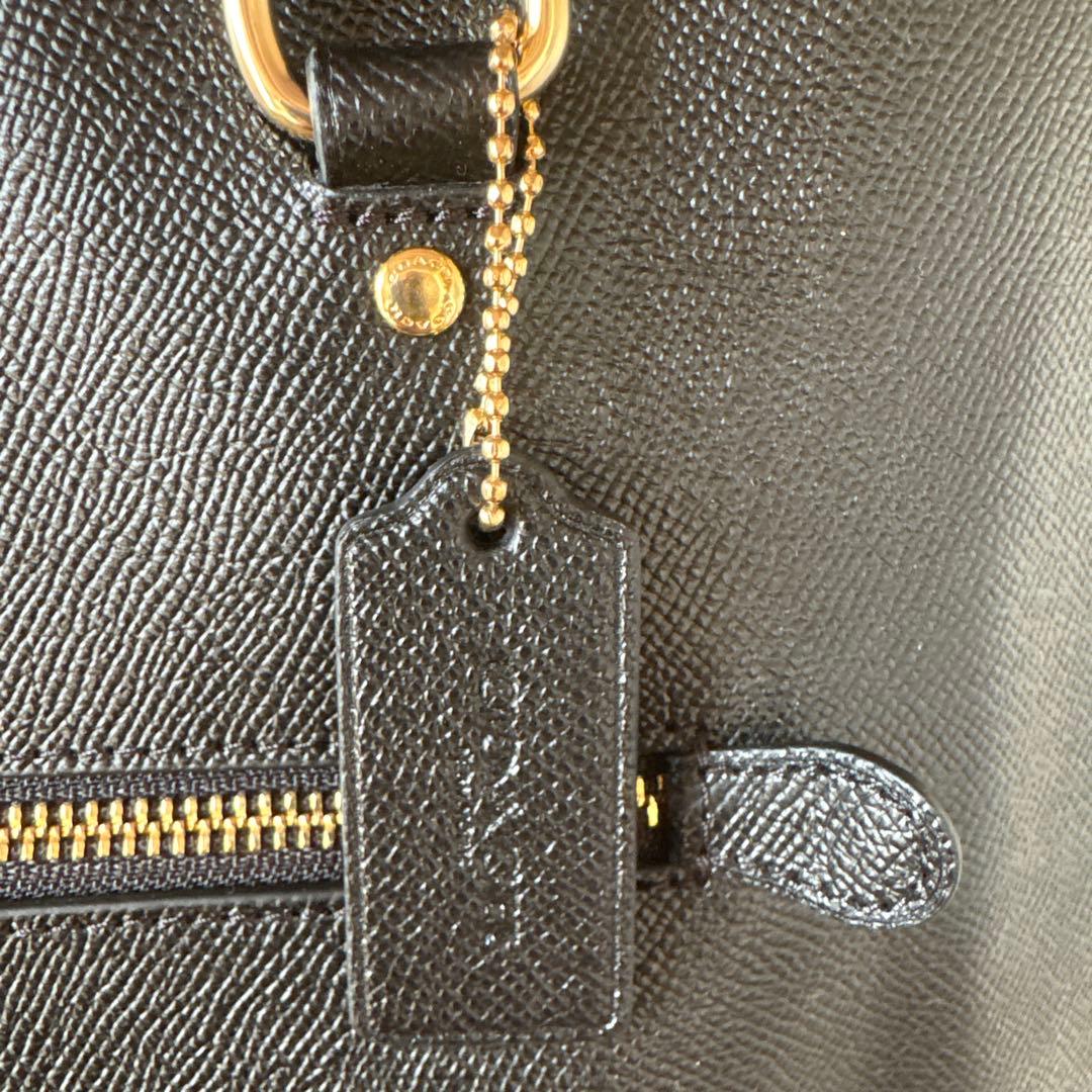 COACH ブラック レザートートバッグ