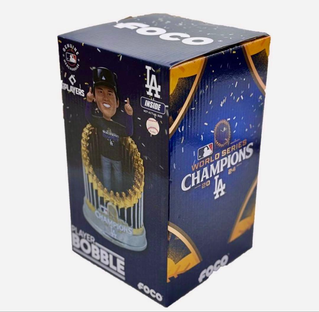大谷翔平トロフィーボブルヘッド 2024 WSチャンピオンTシャツ着用バージョン