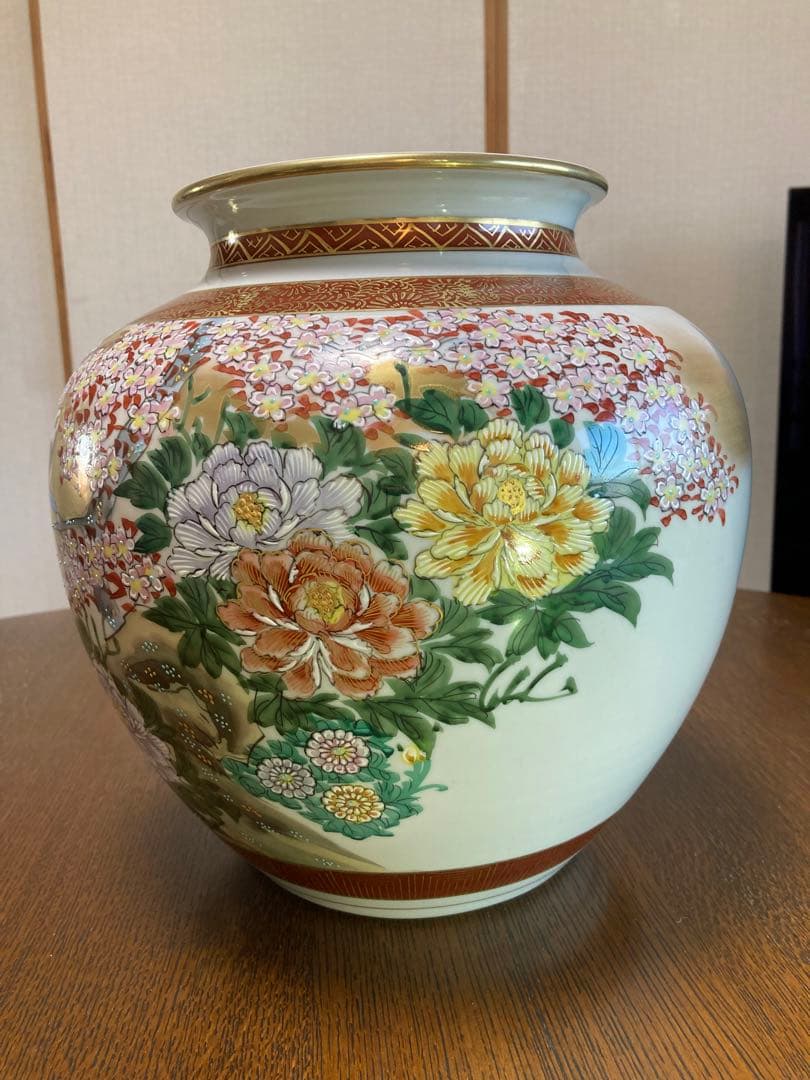 九谷焼き　花瓶　桐箱付き