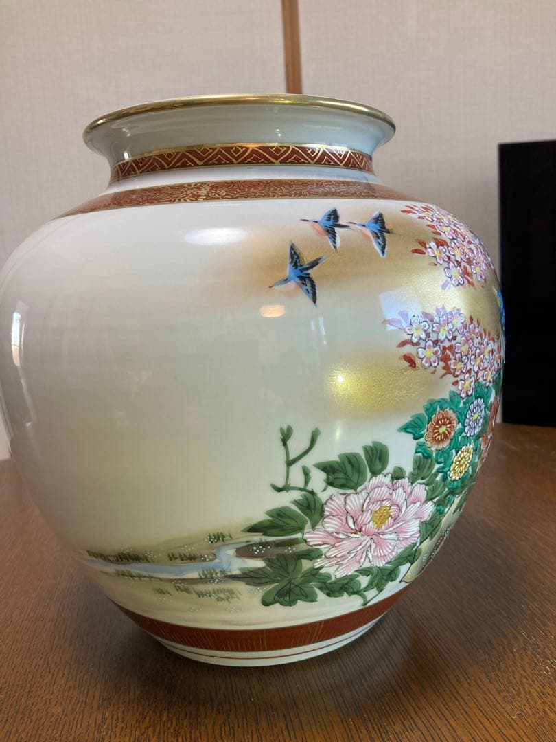 九谷焼き　花瓶　桐箱付き