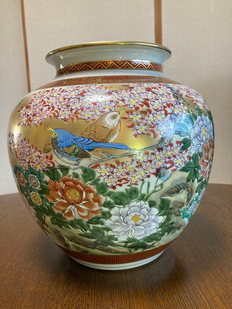 九谷焼き　花瓶　桐箱付き