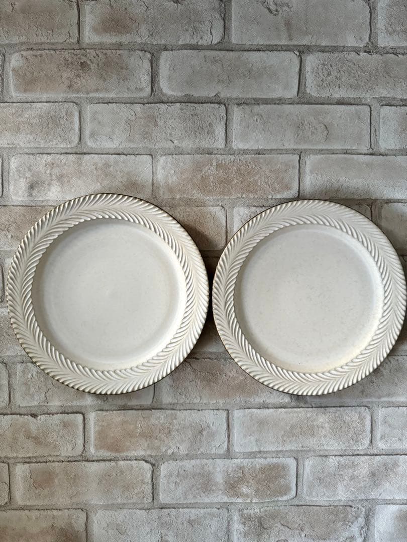 はしもとさちえ 8寸リム皿　２枚セット