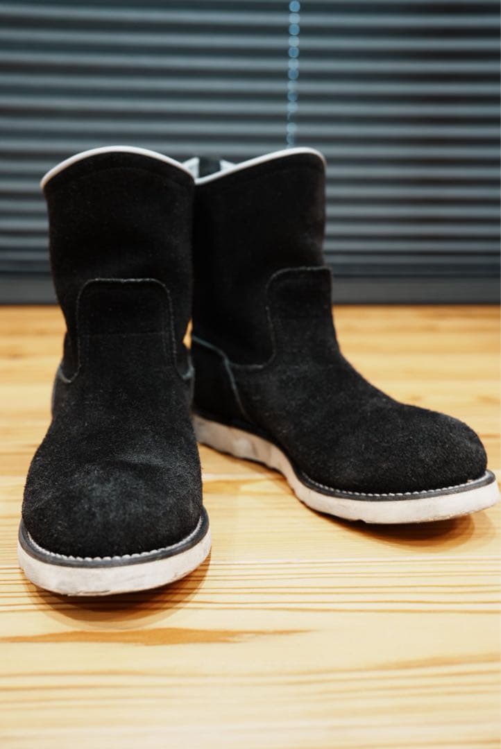 美品KEYSTONE SHOE CO.ペコジニアブーツ黒ラフアウト11D福禄寿