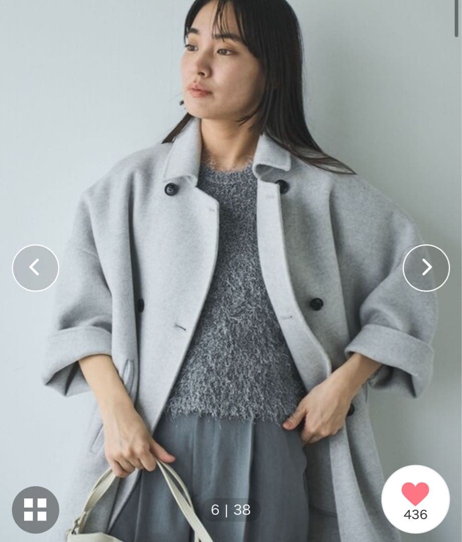 未使用　Ronel by coen ウールコート　リバーコート