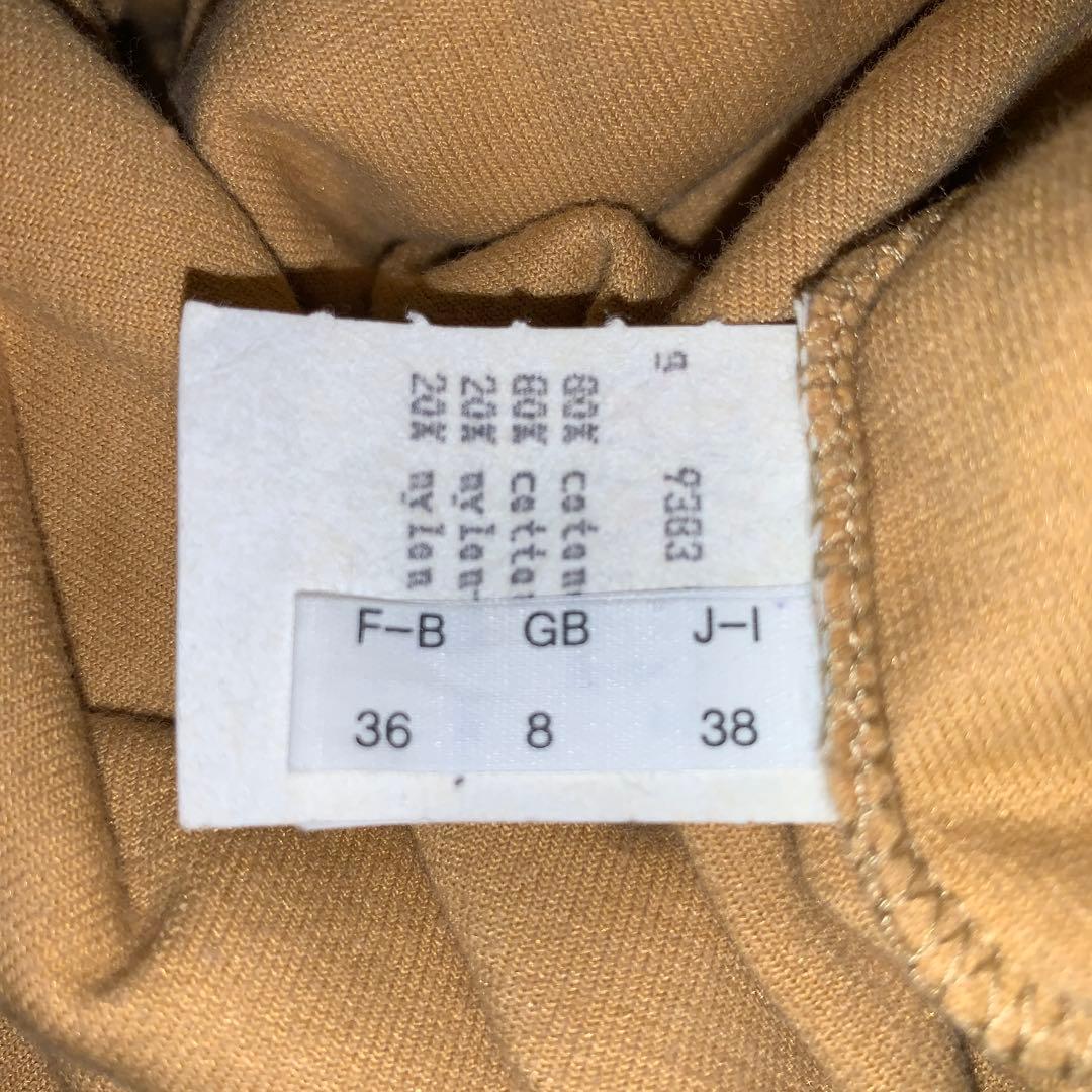 FENDIフェンディロゴベロアフードパーカーワンピース黒ベージュトップス　38