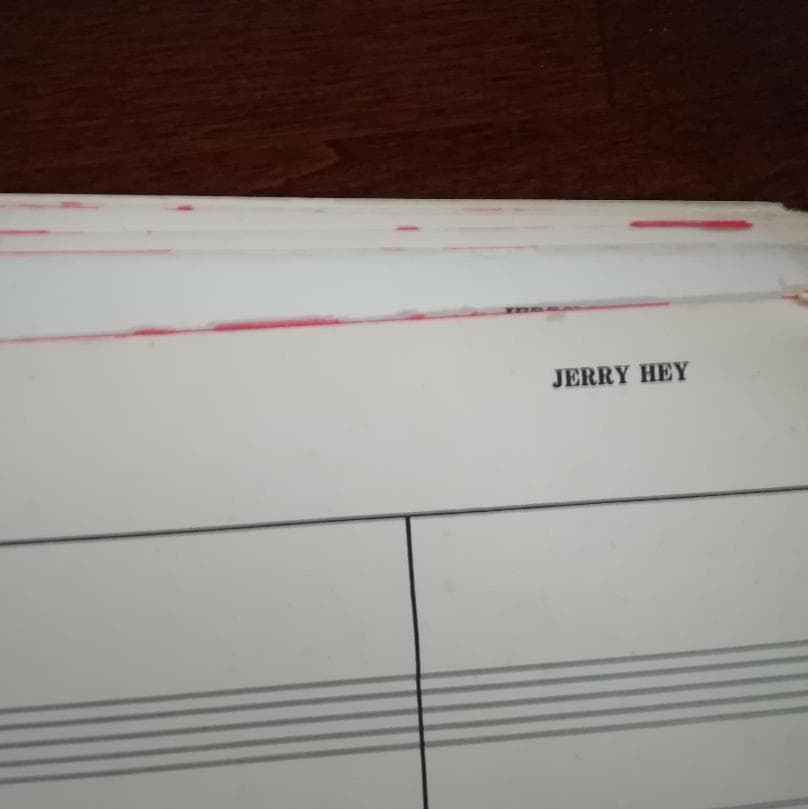 【希少】Jerry Hey ジェリー・ヘイ直筆スコア（松任谷由実）