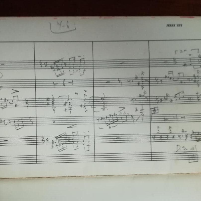 【希少】Jerry Hey ジェリー・ヘイ直筆スコア（松任谷由実）