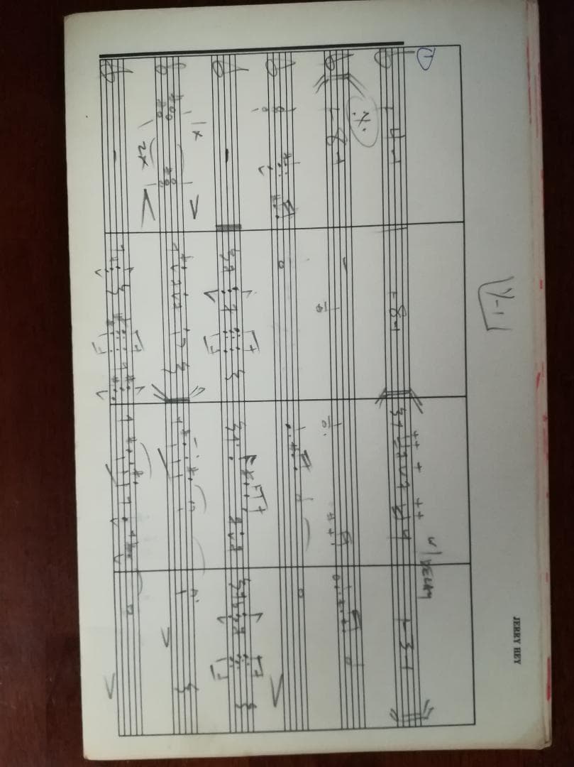 【希少】Jerry Hey ジェリー・ヘイ直筆スコア（松任谷由実）