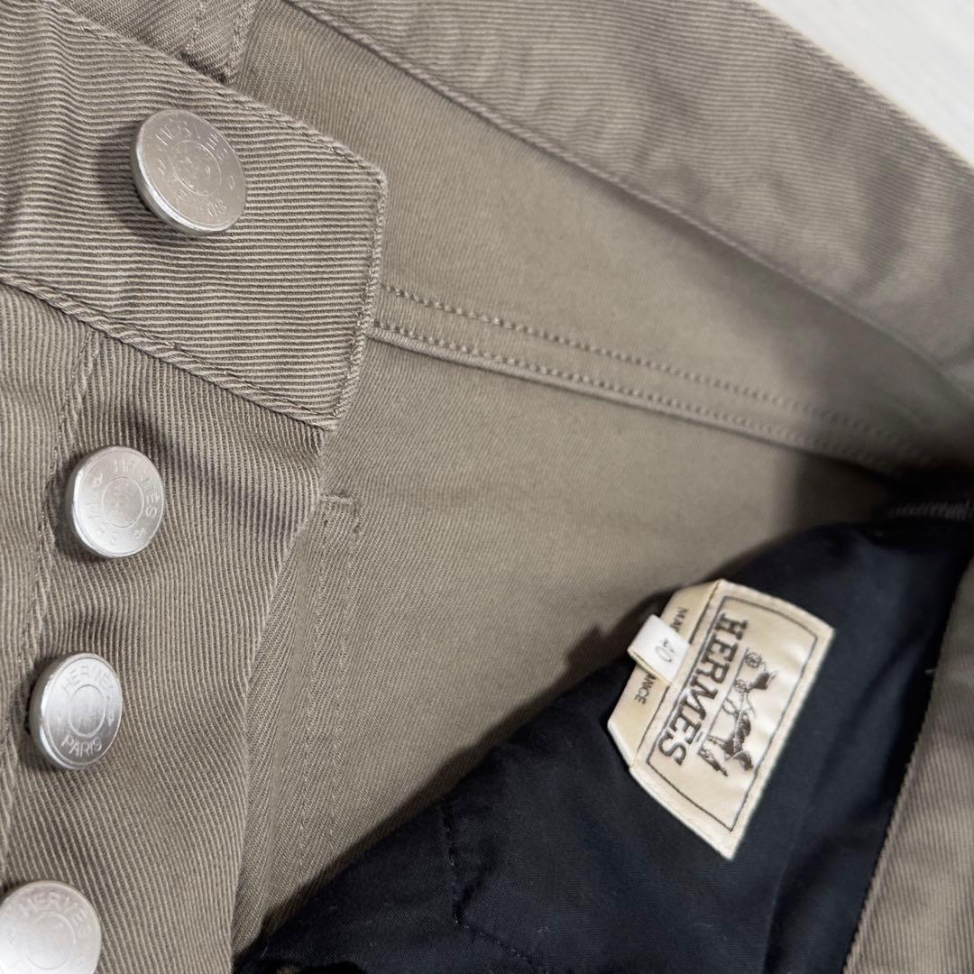 HERMES◆ ストレートカットジーンズ ブラウン