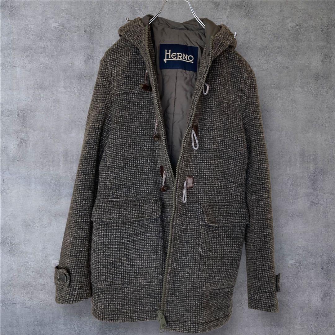 【希少】HERNO ヘルノ 中綿 ダッフルニットコート 48 L相当